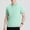 Green, variant on Basic Mens Collared Shirt Green Dress Polos Button Casual Summer Plain Mens Shirt L