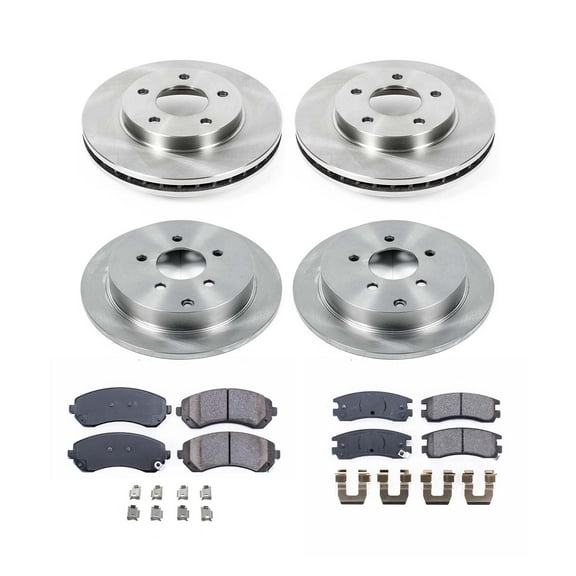 Ultimate Brakes Front and Rear Semi-Metallic Brake Pad and Rotor Kit with Hardware WM81100