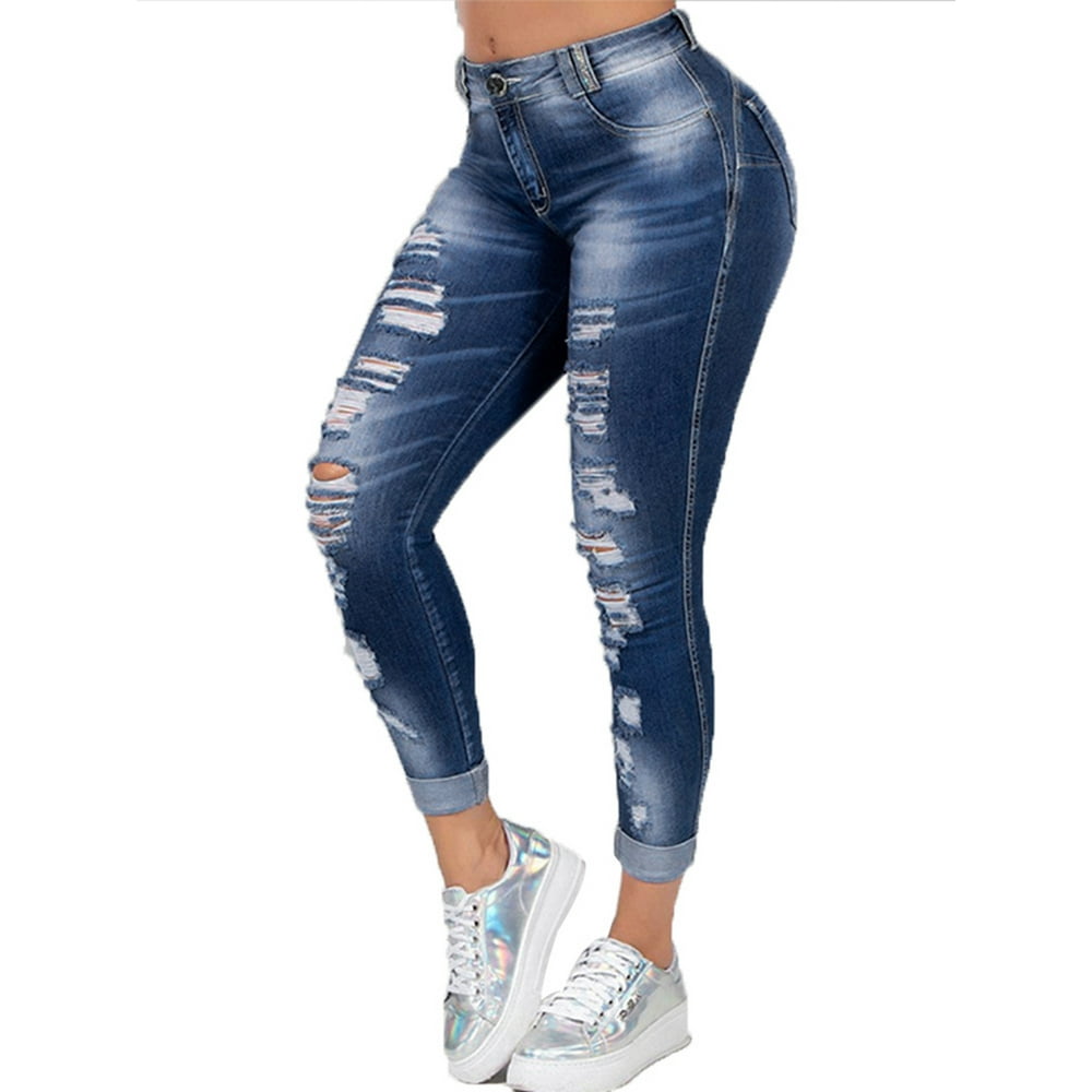 plus size ripped joggers