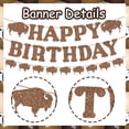 thumbnail image 7 of Brown Bison Theme Birthday Party Decoration，Brown Balloons Garland Arch Kit Happy Birthay and Bison Themed Banner，Cake Topper for Western Farm Animals Theme Birthday Party Supplies., 7 of 7