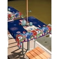 thumbnail image 2 of Outdoor Tablecloth with Umbrella Hole for Patio/Picnic/Party/Camping, 4th of July Waterproof Table Cloth Square Cover Washable, Independence Day Patriotic Flowers Dogs Blue (60"x 60"), 2 of 9