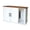 White & Brown, variant on Hidden Cat Litter Box Enclosure Furniture, Wooden Cat Washroom Cabinet with Double Doors & Side Entry, Modern Pet House End Table, 33.5" x 19" x 19.5", Grey