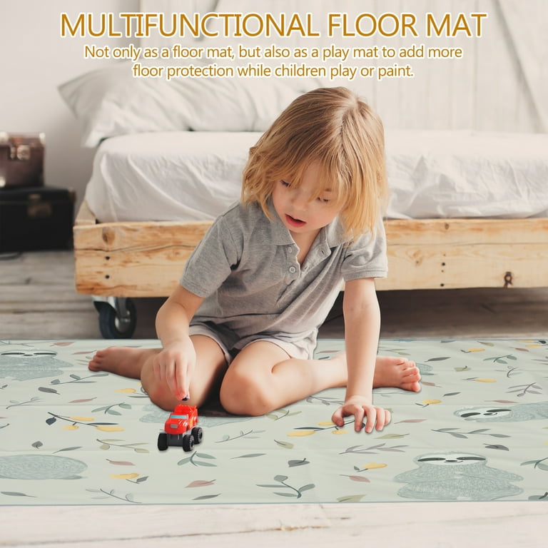 Splat Mat for Under High Chair 51 x 51 Inch Baby Dining Chair Mat