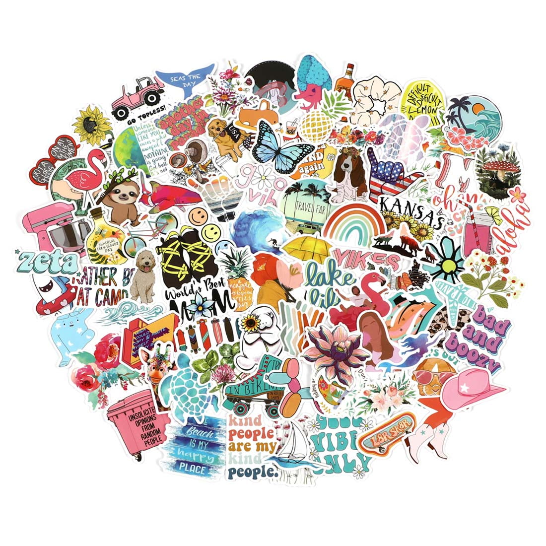 Details about   Mixed Stickers For Water Bottles Vinyl Colorful Laptop Aesthetic Waterproof New 