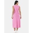 thumbnail image 2 of Time and Tru Women's and Women's Plus Slub Cotton Tank Midi Dress, Sizes XS-XXXL, 2 of 4
