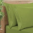 thumbnail image 7 of Clara Clark Pillow Cases Premier 1800 Collection Pillow Case Set Of 2 Pieces, Standard Size, Calla Green, 2 Piece, 7 of 7