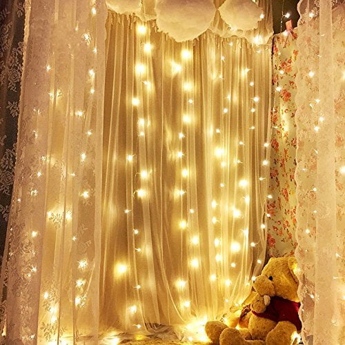 Curtain Light with APP Control Warm White Govee 300 LEDs Window Curtain String Light Waterproof 2×3m Fairy Curtain Lights 8 Modes for Wedding Party Bedroom Outdoor Indoor Wall Decorations 