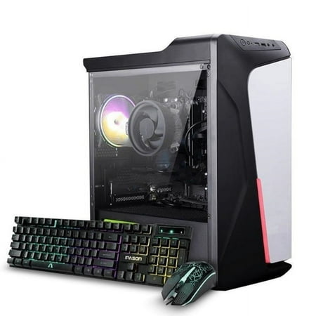 ZhiC Gaming PC Desktop, AMD Ryzen 7 5700G 3.8 GHz, CPU Integration, 1TB NVME SSD, 16GB DDR4 RAM, Windows 11 Home 64-bit