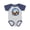 Baseball Heather and Navy, variant on 250th Years of the U.S.A. Fourth of July American Bald Eagle Boys or Girls Baby Bodysuit