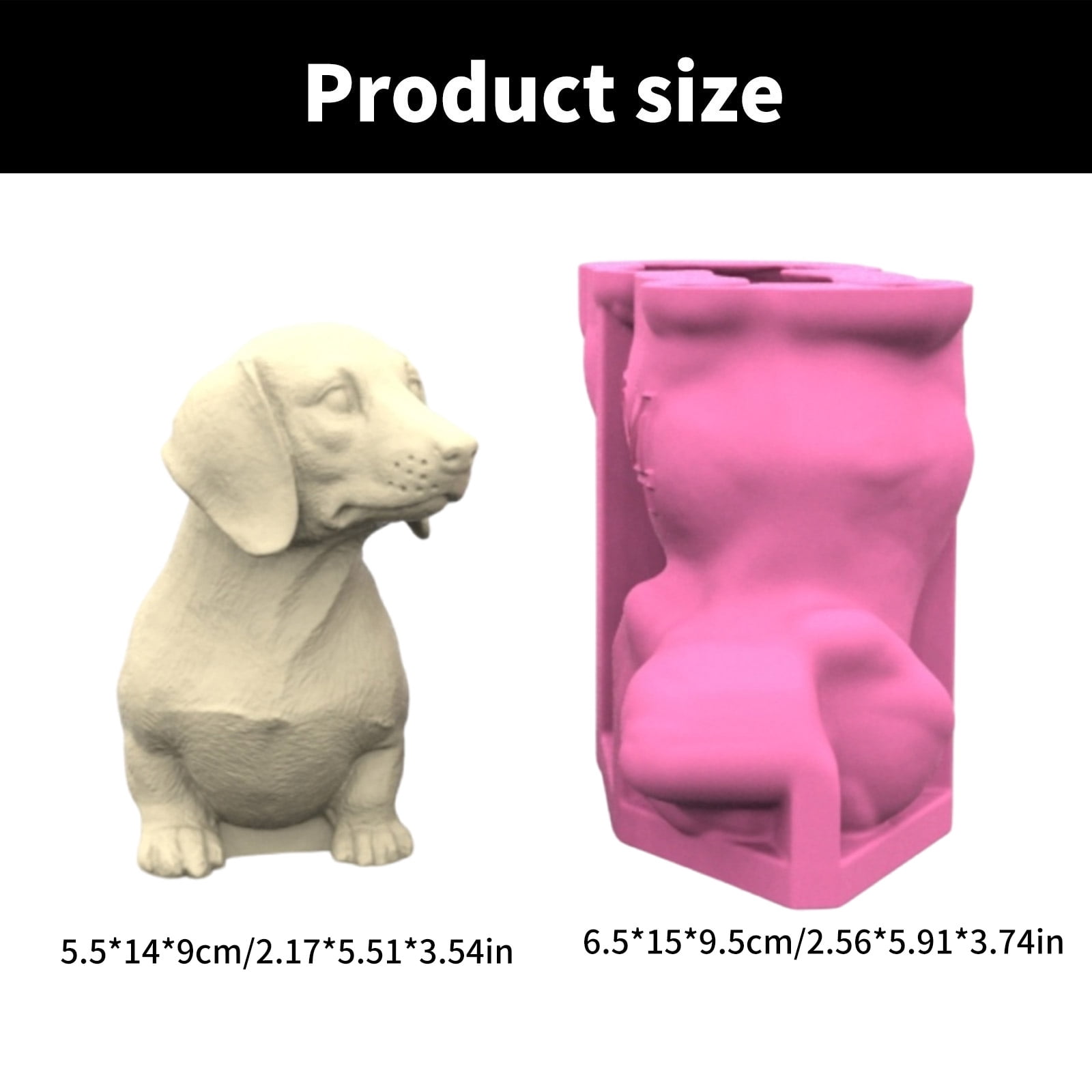Multipurpose Silicone Mould Dog Shape for Plant Pots Epoxy Resin Vase Planter and Pen Holder Crafting