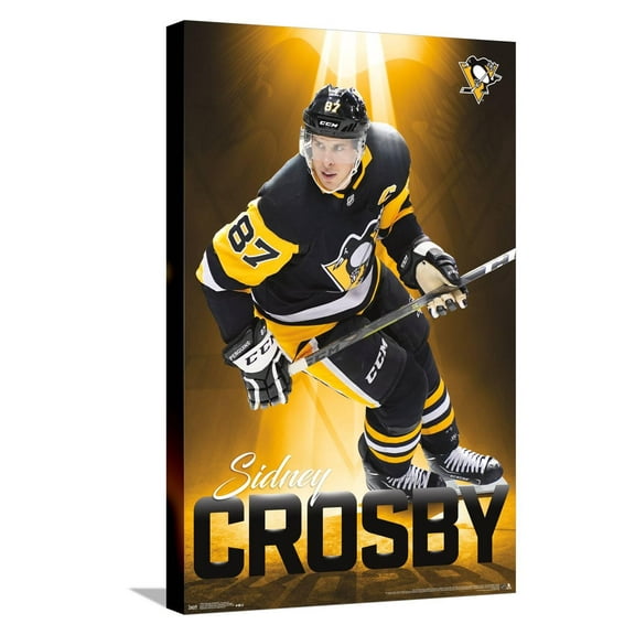 NHL Pittsburgh Penguins - Sidney Crosby 18 Canvas Wall Poster, 14.725" x 22.375"