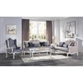 thumbnail image 2 of ACME Chaise Rembourrée en Tissu avec Coussin Bleu et Blanc, 2 of 7
