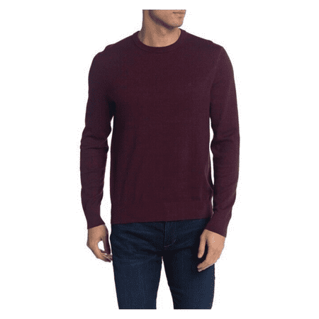 $79.5Calvin Klein ,Heathered Crew Neck Pullover Sweater, DEEP LAVA,Size XL