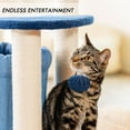 thumbnail image 2 of ClevaHome Stylish Cat Tree for for Small Spaces, Kittens, Ultra-Soft Fabric Condo & Cozy Perch, Durable Sisal Scratching Post, and Interactive Hanging Pompom, 2 of 7