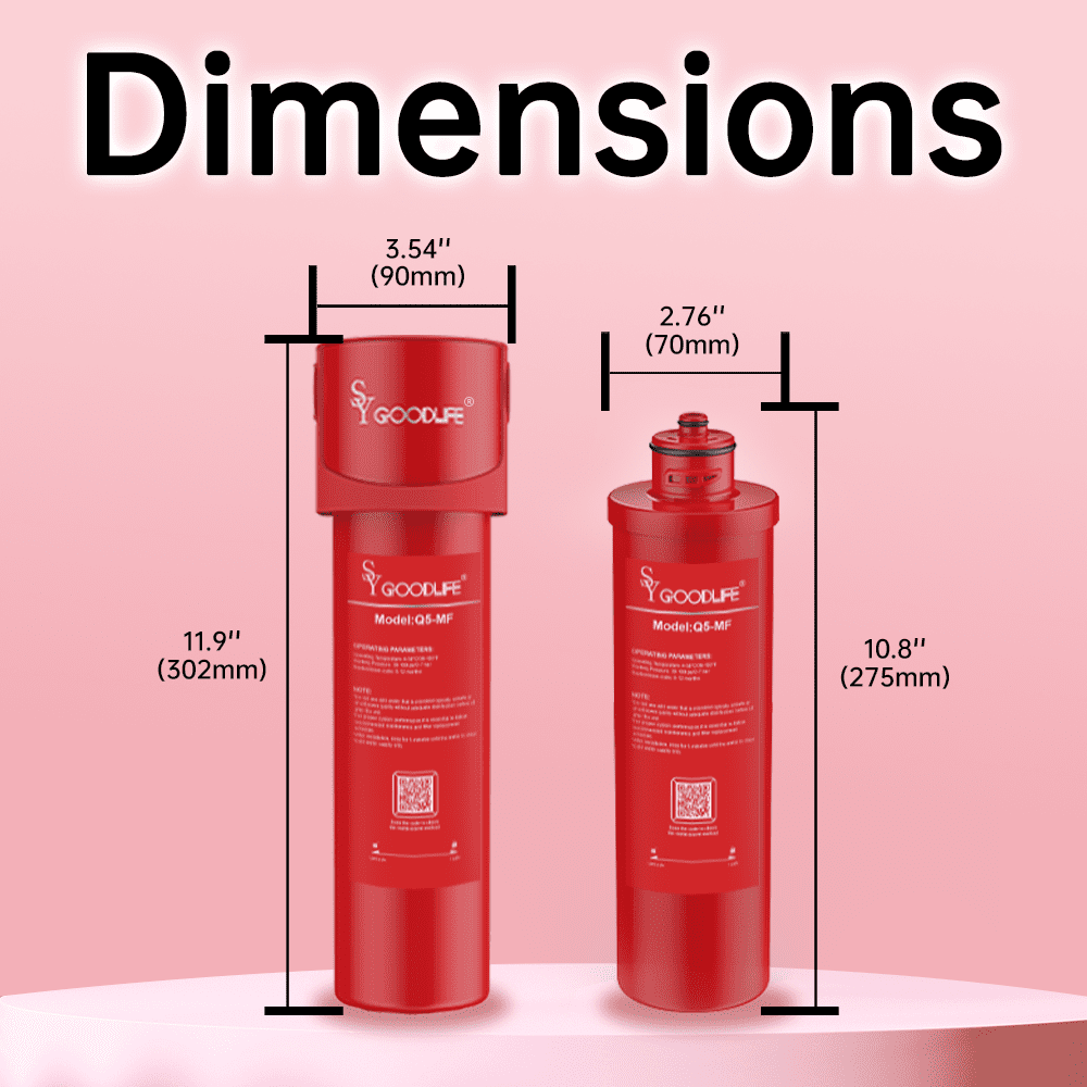 SY-Q5-MF(AS) Quick Connect Under Sink Water Filter,Replace the filter,Effectively Reduces Fluoride, Lead, Chlorine, And Odors. For SY-Q5-MF