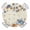 White, variant on Aqua Teal Orange Round Tablecloth for 55-60 Inch Tables, Fitted Table Cover with Elastic Edge, Modern Oil Painting Abstract Waterproof Outdoor Table Cloth Protector for Patio Garden Dinner Picnic