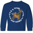 thumbnail image 3 of Inktastic Future Goat Farmer with Cute Goats and Hoof Prints Long Sleeve Youth T-Shirt, 3 of 5