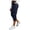 Dark Blue2, variant on Lzobxe Fashion Plus Size Capris for Women Casual Color Elastic Loose Pants Straight Wide Leg Trousers with Pocket Cropped Pants for Women,Sizes S-2XL