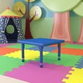 thumbnail image 2 of Emma + Oliver 24" Square Blue Plastic Height Adjustable Activity Table, 2 of 7