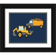 thumbnail image 1 of Robinson, Tamara 32x26 Black Ornate Wood Framed with Double Matting Museum Art Print Titled - Construction Wash Brush Trucks, 1 of 4