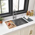 thumbnail image 4 of Kingston Brass GKUS321910 Uptowne 32-Inch Stainless Steel Single Bowl Undermount Kitchen Sink with 6-Piece Kitchen Accessory Set in Brushed, 4 of 11