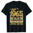 thumbnail image 2 of Funny 60th Tee Vintage Legends Born in 1965 60 Years Old Party Women T Shirts Summer Cotton Birthday Gift Idea Men T-shirt, 2 of 6