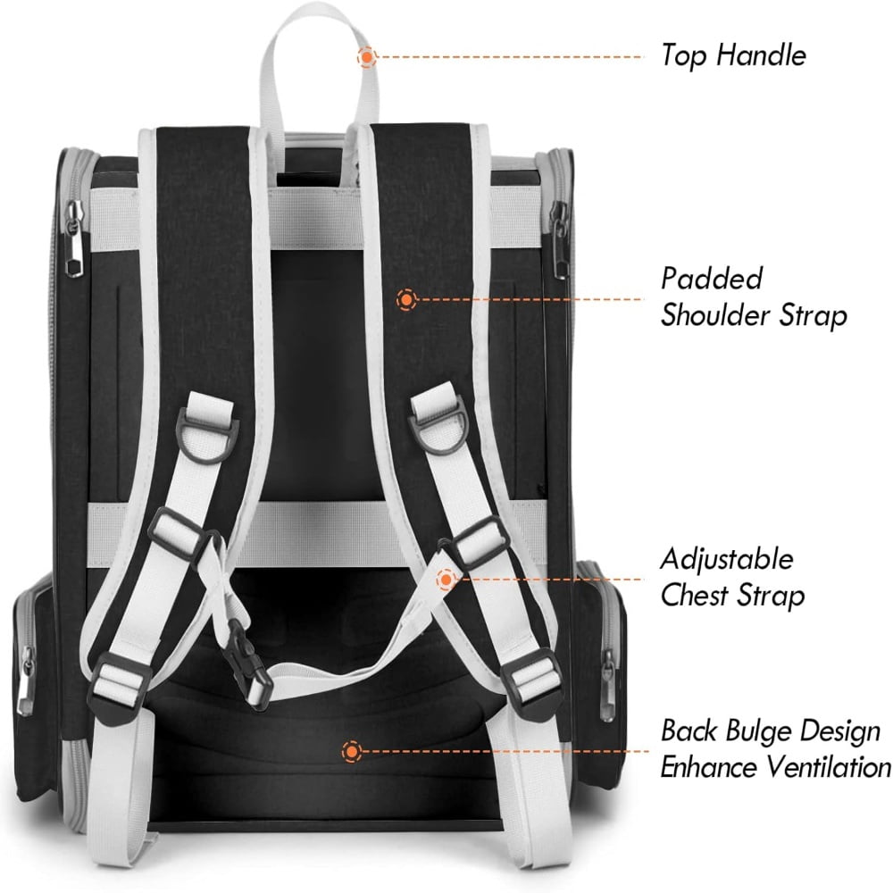MAXVINI Pet Carrier Backpack for Cats and Dogs, Breathable Mesh, Ventilated Travel Bag