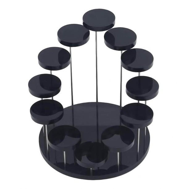 Matsuzay Soporte de exhibición Accesorios de anillo Soporte de lápiz labial cosmético Accesorios de exhibición de joyería de acrílico de Cocina y Comedor Negro Matsuzay HA024658-01
