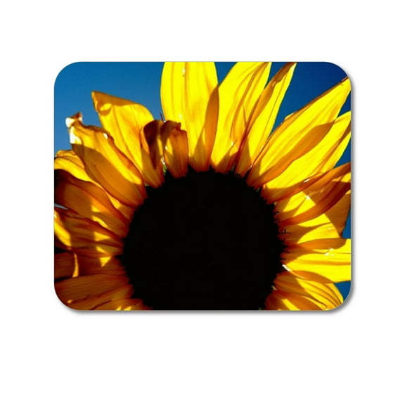 DistinctInk Mouse Pad - 1/4" Foam Rubber - Blue Yellow Sunflower Sky