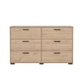 thumbnail image 2 of Tvilum Sofia 6 Drawer Double Dresser for Adults, Jackson Hickory, 2 of 16