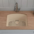 thumbnail image 2 of 23" x 21" Quartz Kitchen Sink, Single Bowl Sink, Drop-in Sink, Undermount Sink, Granite Kitchen Sink, Galaxy Beige Kitchen Sink, with Steel Grid and Basket Strainer, Lexicon Platinum LP-2321D-B, 2 of 7