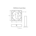 thumbnail image 5 of Square Rosette Escutcheon Set 50mm Solid Brass – Satin Nickel & Black Finish | Front & Back with Fixing Hardware | Door Hardware Cover Plate, 5 of 5