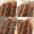thumbnail image 4 of GKNET 2024 Fashion Women Boho Retro Color Silver Finger Knuckle Rings Set Delicate Jewelry Gift-6pcs Korean, 4 of 8