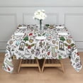 thumbnail image 3 of Multicolor Christmas Pattern Square Tablecloth,Waterproof Square Table Cover,Wipeable Spillproof Washable Table Cover for Home Kitchen Party Decor 52"x52"(132x132cm), 3 of 6