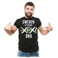 thumbnail image 2 of Sweden Patriotic Shirt Sweden Flag Tee Swedish National Tee Sweden DNA Shirt It's in my DNA shirt (X-Large Military Green), 2 of 6