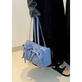 thumbnail image 3 of Sweet Ballet Style Shoulder Bag Handbag Pleated Bow Lazy Style Women Satchel Multiple pockets Large Capacity., 3 of 7