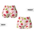 thumbnail image 4 of KLL Hand Drawn Strawberry Pattern Workout Shorts for Women Scrunch Short Gym Yoga Running Sport Active Exercise Fitness Shorts, 4 of 8