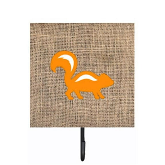 Carolines Treasures BB1125-BL-OR-SH4 Skunk Burlap And Orange Leash Or Key Holder