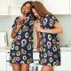 thumbnail image 4 of Easygdp Sloth with Donuts Camisón de manga corta para mujer, informal, estampado, 4 of 6