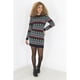 thumbnail image 1 of Brave Soul - Vestido Navideño Diseño Fairisle para Mujer (Azul Marino/Multi), 1 of 2