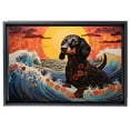 thumbnail image 2 of Thuan Dachshund Dog Art Print Canvas, Dog Canvas Wall Art Painting Decor, Dog Pop Art Home Decor Artwork For Bedroom Living Room Bathroom decor, 2 of 6
