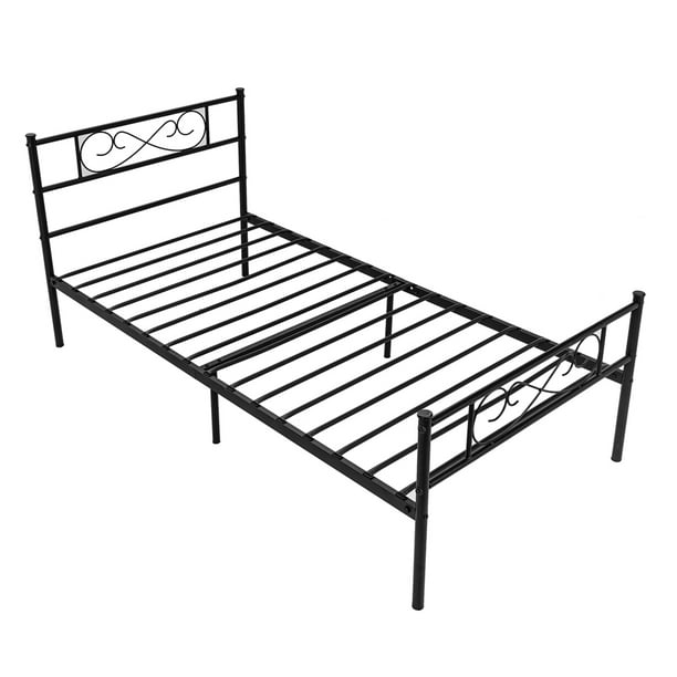 Metal Platform Bed Frame Twin Size, Measurements For Standard Twin Bed Metal Frame Size