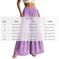 thumbnail image 3 of Guluxicc Women's Floral Palazzo Pants Elastic Waist Ruffle Hem Boho Wide Leg Casual Trousers for Everyday Summer Fall, 3 of 7