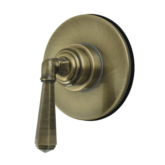 Kingston Brass KS4033HL Metropolitan Single-Handle Six-Way Diverter Valve with Round Trim Kit in Antique Brass