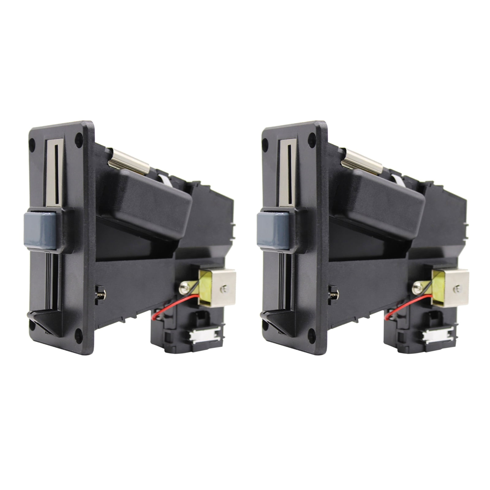 Coin Acceptor 2-Pack, Multiple Values Coin Validator for Gaming Machine, Vending Kiosk & Washer Receiver, Metal Build