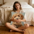 thumbnail image 4 of YiJuHui 1pcs Faux Embroidery Pet Pillow Cover Decorative Throw Pillow Case with Raised Animal Designs, Soft Polyester Cushion Cover for Sofa Living Room Bedroom Home Decor Accent 45*45cm, 4 of 6