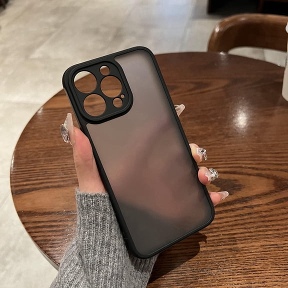 Decase Matte Case for iPhone 15 Plus,Shockproof Military Grade Drop Protection Frosted Anti-Fingerprint Translucent Back Phone Cover,for Apple iPhone 15 Plus 6.7'',Black