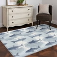 thumbnail image 3 of 3'x5' Rug for Living Room Bedroom, Blue Sharks Coastal Washable Area Rugs Non-Slip Carpet Mats, Summer Beach Ocean Nautical Indoor Low Pile Area Rug Runner for Kitchen, Mudroom, 3 of 8