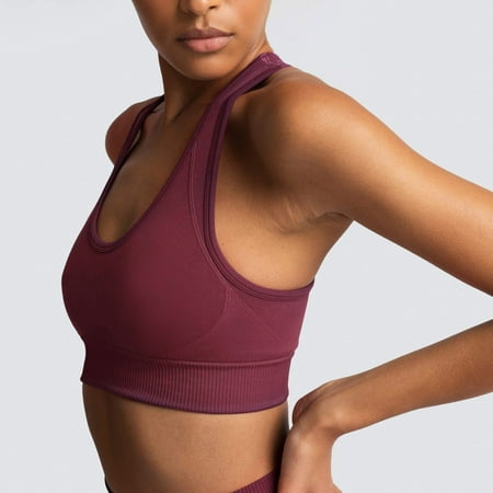 

TOWED22 Womens Bras Seamless Bra Ultra Comfort Fixed Pad Wireless Bras for Women Triangle Bra Convertible Strap Full Coverage M
