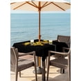 thumbnail image 3 of Outdoor Tablecloths with Umbrella Hole & Zipper, Dragon Flames 60x60 Inch Square Tablecloths, Yellow Dragons Abstract Modern Art Waterproof Table Cloth, Patio/Pool/Picnic Table Covers, 3 of 8